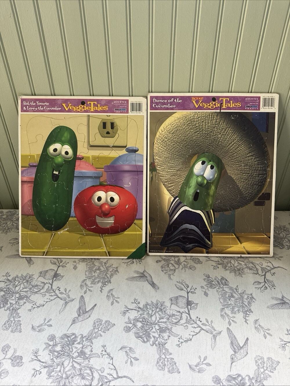 Vtg Veggie Tales Tray Puzzle Bob Tomato Larry Dance Of The Cucumber Big Idea